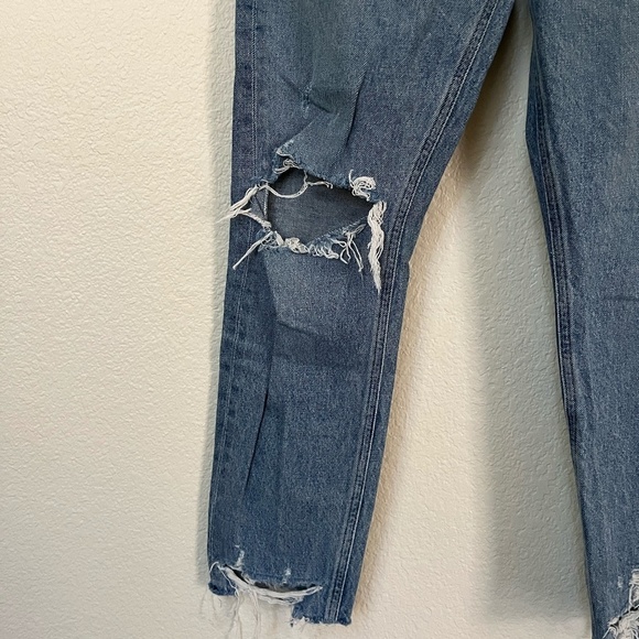 AGOLDE | Classic Jamie High-Rise Tapered Distressed Wash Denim Jeans | Size 25 - Picture 5 of 16